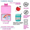 image:imageYumbox Leakproof Snack Box  Ami Purple Swan TrayFifi Pink with Rainbow Tray