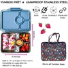 image:imageYumbox Paris Glitter Prt Leakproof Stainless Steel Lunch Box  Lunar Poche Insulated Sleeve  34 Cups Leakproof Compact amp Stylish Lunch Set for Work School or Travel