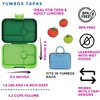 image:imageYumbox Tapas Leakproof Bento Box 4 Compartments Capri PinkPalm Green Lime