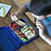 image:imageYumbox Tapas Leakproof Bento Box 5 Compartments Antibes BlueMonte Carlo Blue with Clear Navy Tray