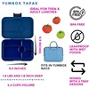 image:imageYumbox Tapas Leakproof Bento Box 5 Compartments Antibes BlueMonte Carlo Blue with Clear Navy Tray