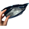 image:imageYumbox Wide Opening Sandwich BagSnack Bag Insulated Interior Reusable Fabric Easy Touch and Pull Closure Washable Food Safe BPA Free 8 x 75in  Pack of 2 Lunar and Navy BlueCamo Shark