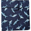 image:imageYumbox Wide Opening Sandwich BagSnack Bag Insulated Interior Reusable Fabric Easy Touch and Pull Closure Washable Food Safe BPA Free 8 x 75in  Pack of 2 Lunar and Navy BlueCamo Shark