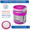 image:imageYumbox Zuppa 14oz Thermal Food Jar Triple Insulated PurpleBijoux Purple With Holder