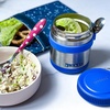 image:imageYumbox Zuppa 14oz Thermal Food Jar Triple Insulated PurpleNeptune Blue With Utensil Holder