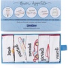 image:imageYumbox Embroiderd Cotton Napkins Set of 5 Napkins Days of the Week Set in Italian Language Reusable Washable Fabric Napkins ecoFriendly