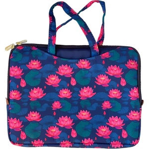 image:imageYumbox Poche  Insulated Sleeve Lunch Box with Handles and Exterior Pockets Strawberry FieldsLotus Flower