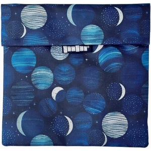 image:imageYumbox Reusable Sandwich Bag Snack Bag Insulated Interior Wipe Clean Fabric Press and Pull Closure Wide Opening Food Safe BPA Free 8 x 75 in  Lunar PhasesLunar