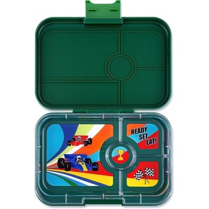 image:imageYumbox Tapas Leakproof Bento Box 4 Compartments Capri PinkGreenwich Green Race Cars
