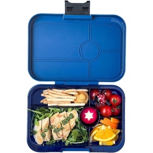 image:imageYumbox Tapas Leakproof Bento Box 5 Compartments Antibes BlueMonte Carlo Blue with Clear Navy Tray