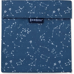 image:imageYumbox Wide Opening Sandwich BagSnack Bag Insulated Interior Reusable Fabric Easy Touch and Pull Closure Washable Food Safe BPA Free 8 x 75in  Pack of 2 Lunar and Navy BlueStarry
