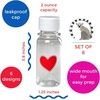 image:imageYumbox Mini Wellness 2oz Juice Bottles with Caps Pack of 6 Fun Designs Reusable Refillable Recyclable Food Grade Plastic Ginger Shots Smoothie bottle Leakproof caps