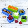 image:imageYumbox Silicone Bento Box Accessories  Set of 6 Multicolor Mini Cubes 4 amp Rectangles 2 in Blue amp Green  Perfect for Lunch Portions amp Baking Cups
