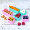 image:imageYumbox Silicone Bento Lunch Box Accessories and Baking Cups Set of 6 Multicolor Mini Cubes 4 and Rectangles 2 Pink amp Aqua