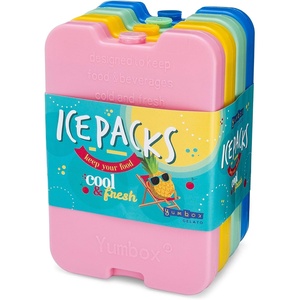 image:imageYumbox Ice Packs Set of 4  Slim Durable amp Lightweight for Fresh Food  Perfect Bento Lunchbox Coolers amp More  NonToxic BPAFree