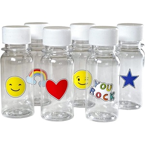 image:imageYumbox Mini Wellness 2oz Juice Bottles with Caps Pack of 6 Fun Designs Reusable Refillable Recyclable Food Grade Plastic Ginger Shots Smoothie bottle Leakproof caps